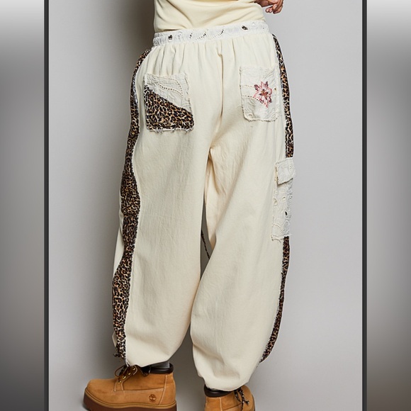 POL. Floral Embroidered Patchwork Pants - Picture 3 of 7